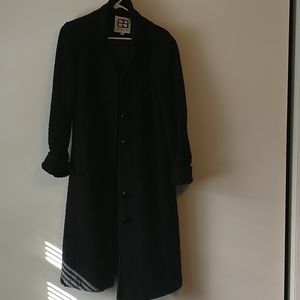 Vintage Edward An Trench Winter Black Coat